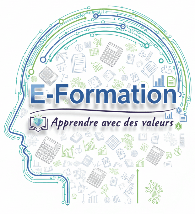 Logo E-Formation Madagascar – Formations comptabilité, paie & RH et applications de gestion
